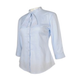 R311 group purchase custom-made shirt women's 7-point sleeve collar flower waist clean color shirt supplier R311 group purchase custom-made shirt women's 7-point sleeve collar flower waist clean color shirt supplier